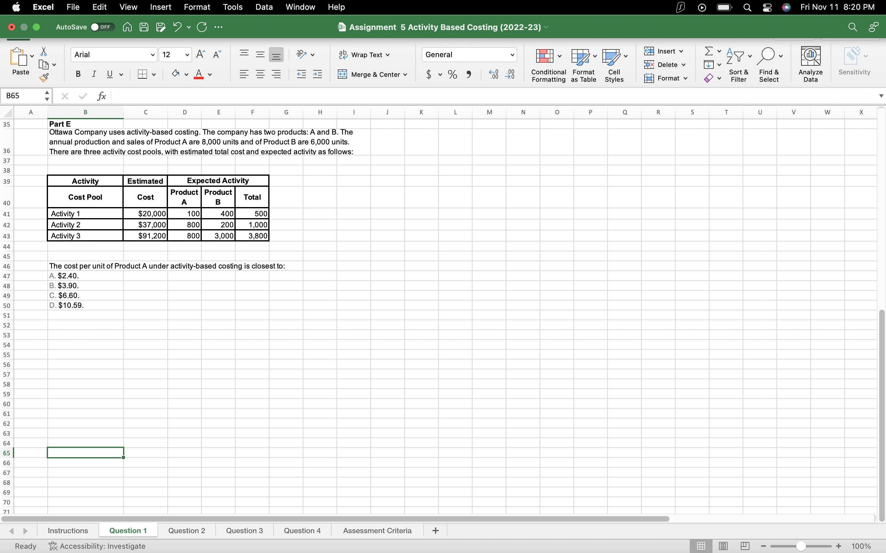 O Q g Fri Nov 11 8:20 PM O.. AutoSave OFF A