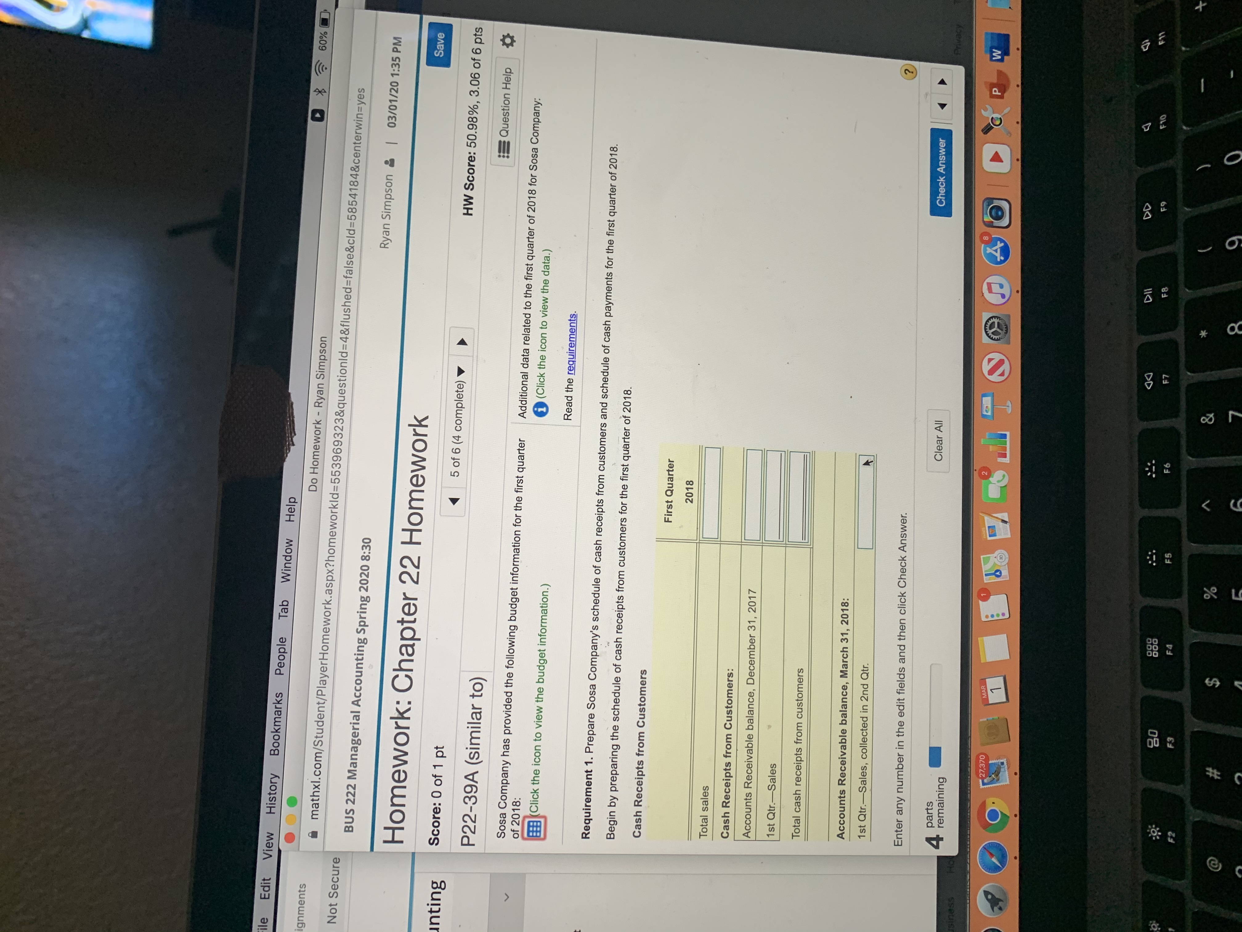 Window Help nments Do Homework - Ryan Simpson $ 60% Sun 1