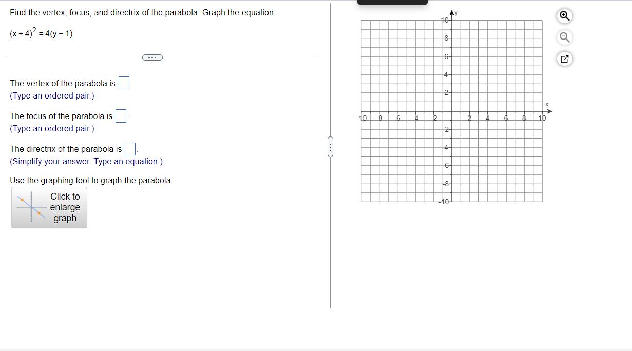graph the hyperbola. a) The center of the hyperbola is . (Type