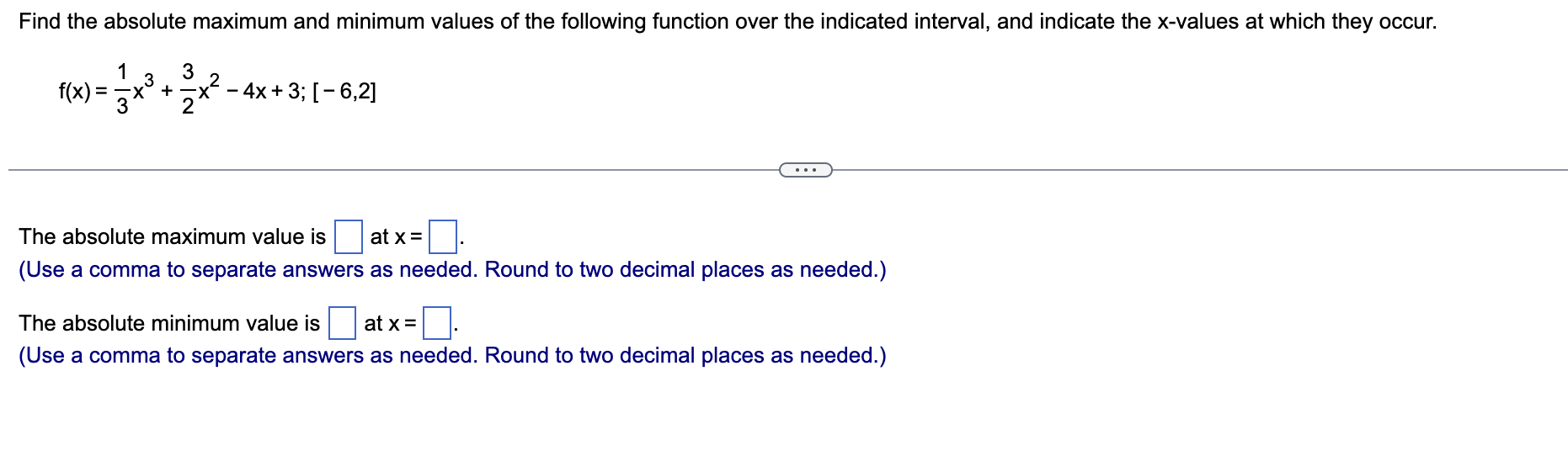 Q2 - Please help Find the absolute maximum and minimum values of
