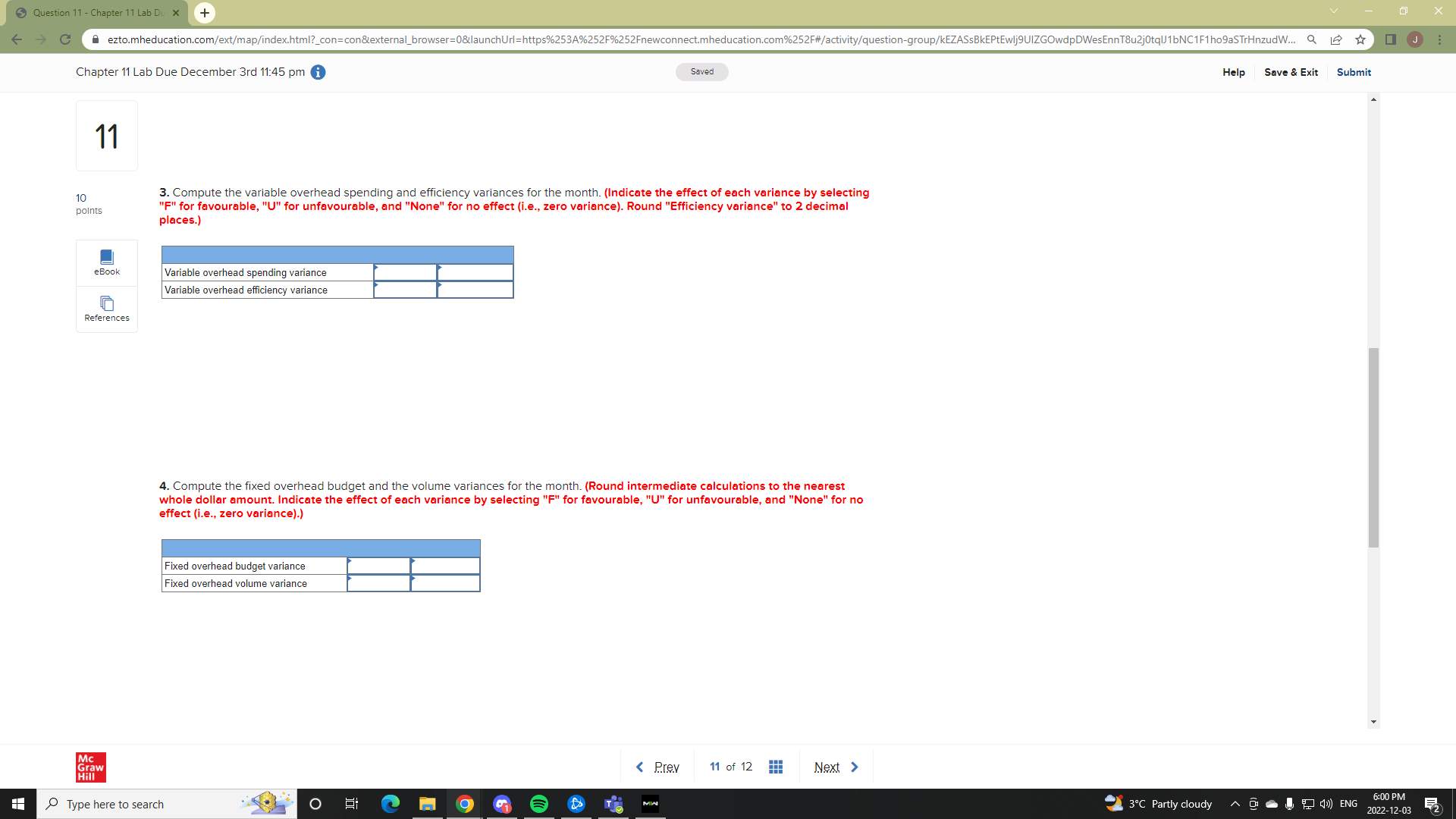 Q Q 2 x I J Chapter 11 Lab Due December 3rd