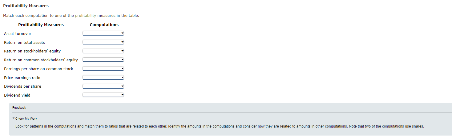 just the computations for common analytical measures, you can figure out many