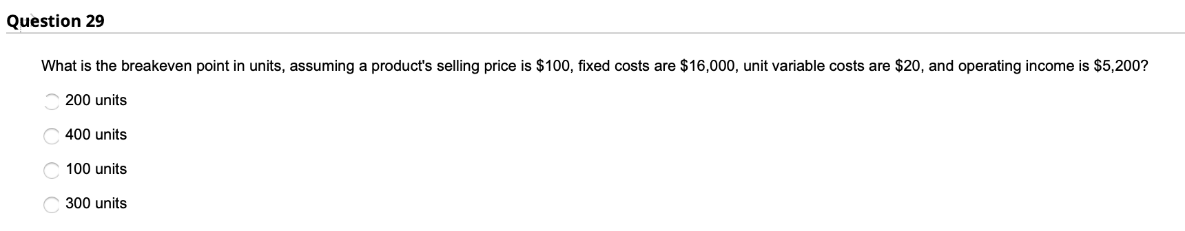 Perth Jewelry sells 500 units resulting in $75,000 of sales revenue, $28,000