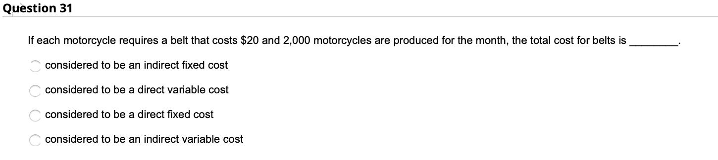 of variable costs, and $18,000 of fixed costs. Breakeven point in units