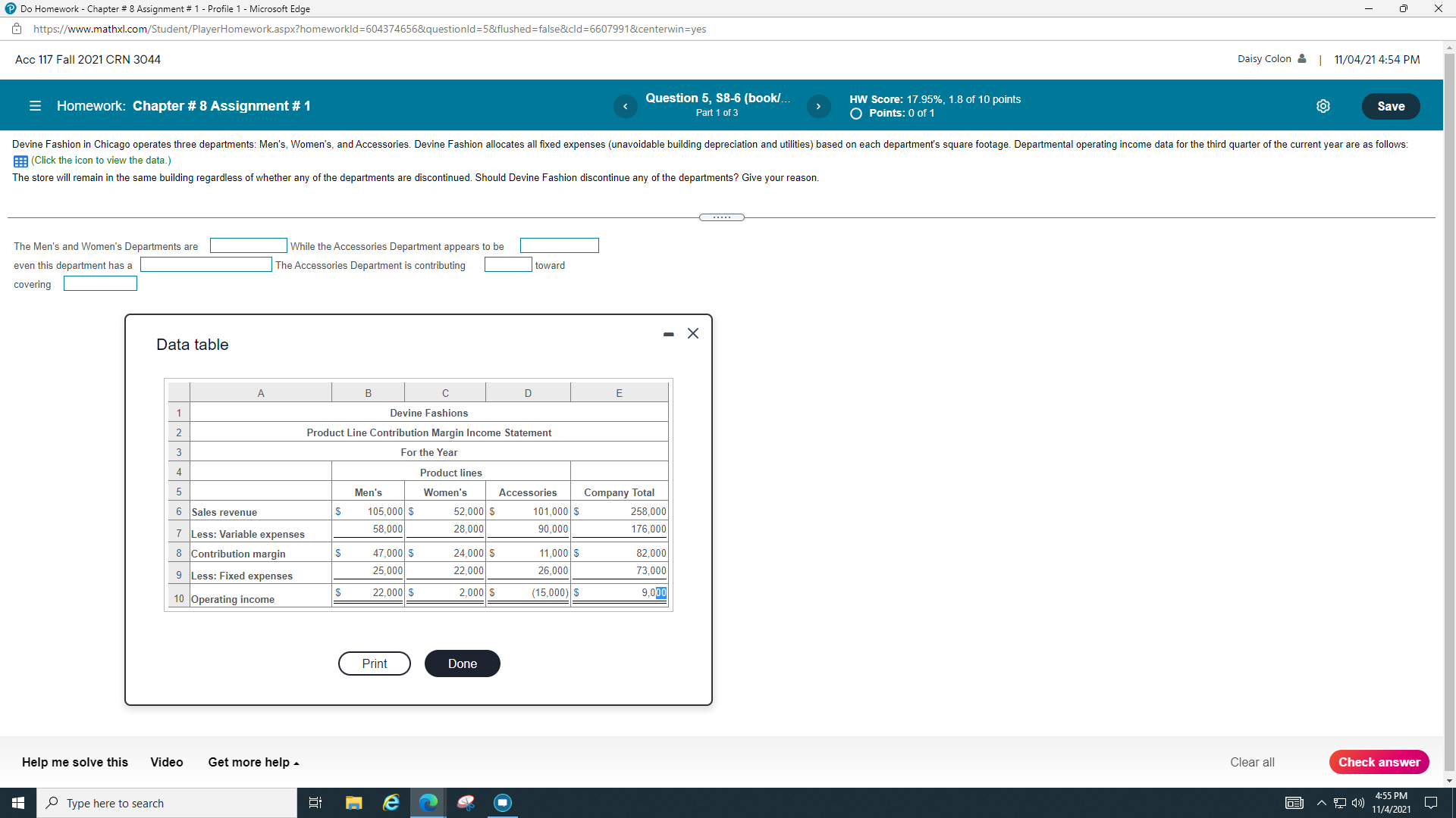  Do Homework - Chapter # 8 Assignment # 1 - Profile