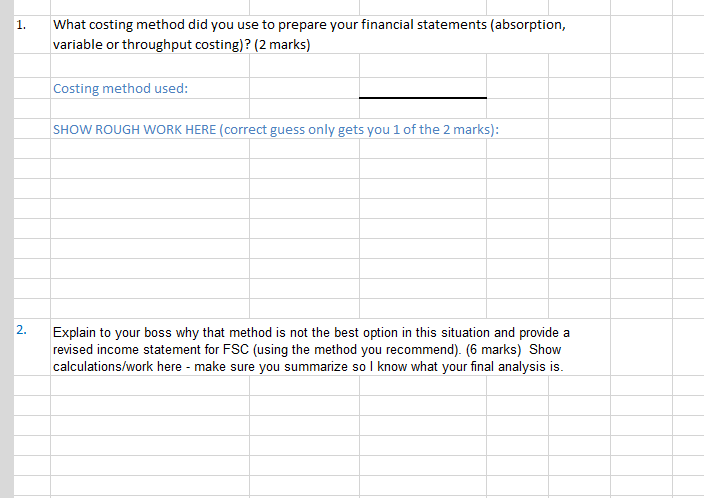 A blank so I can use it for marking. 0 You work