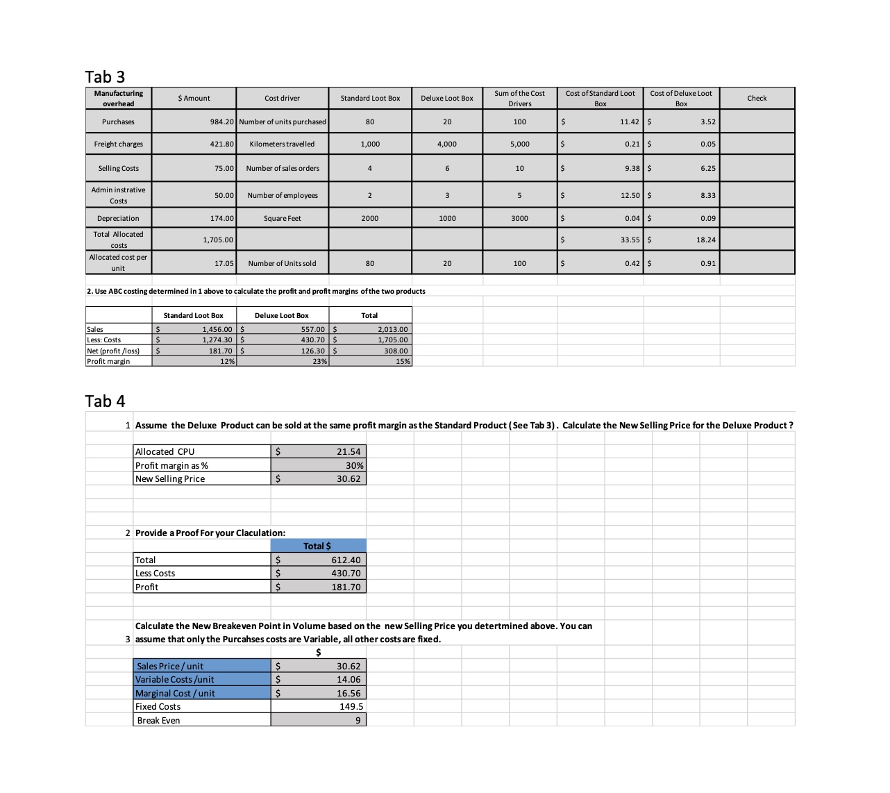 in the calculations performed in Tab 2, does nothing to improve the