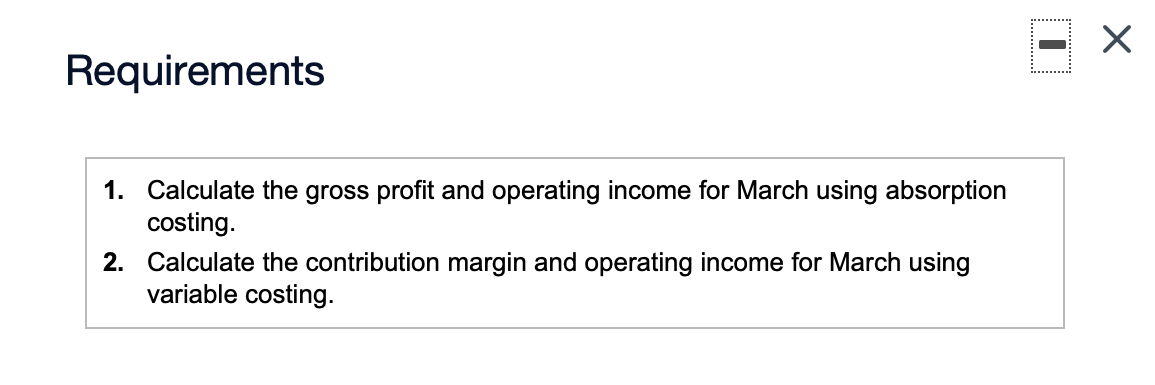 for planning purposes. 0 D. absorption costing because it is better for