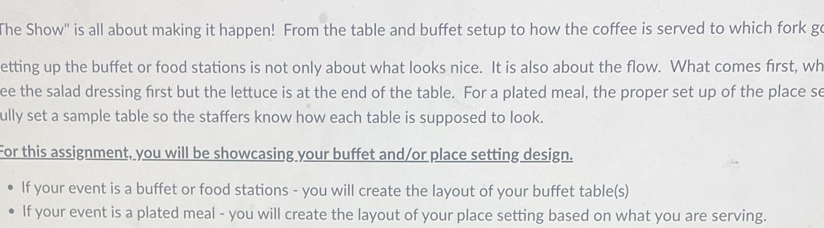 The Show" is all about making it happen! From the table