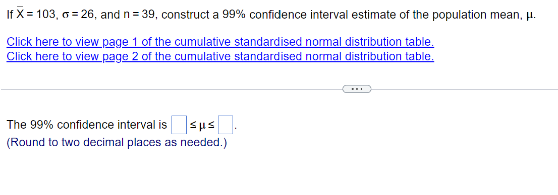  If)_( = 103, o: 26, and n = 39, construct a
