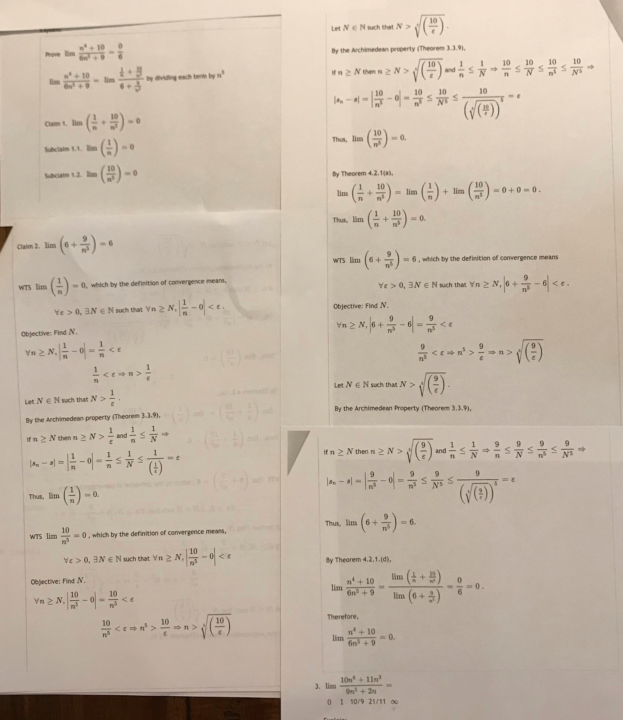 Could someone please check my work Let N E N such that