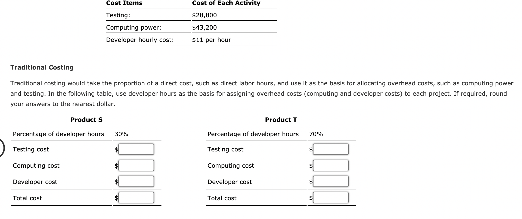 assigned based arbitrarily on the rate of either direct labor or direct
