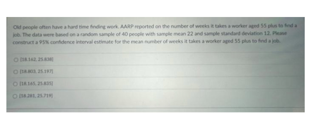 Old people often have a hard time finding work. AARP reported