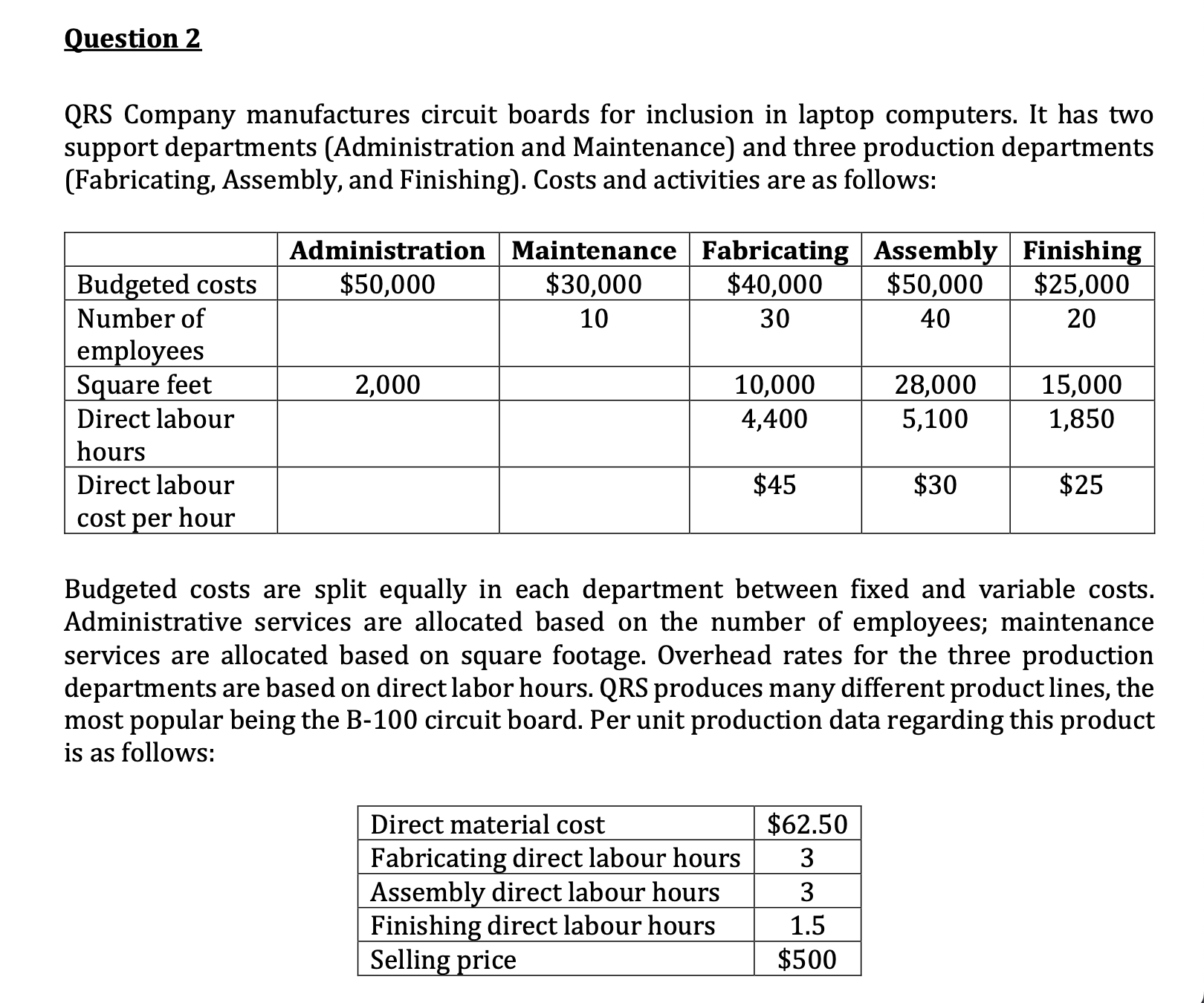 Hello Experts! I'm stuck on how they can get the fixed cost
