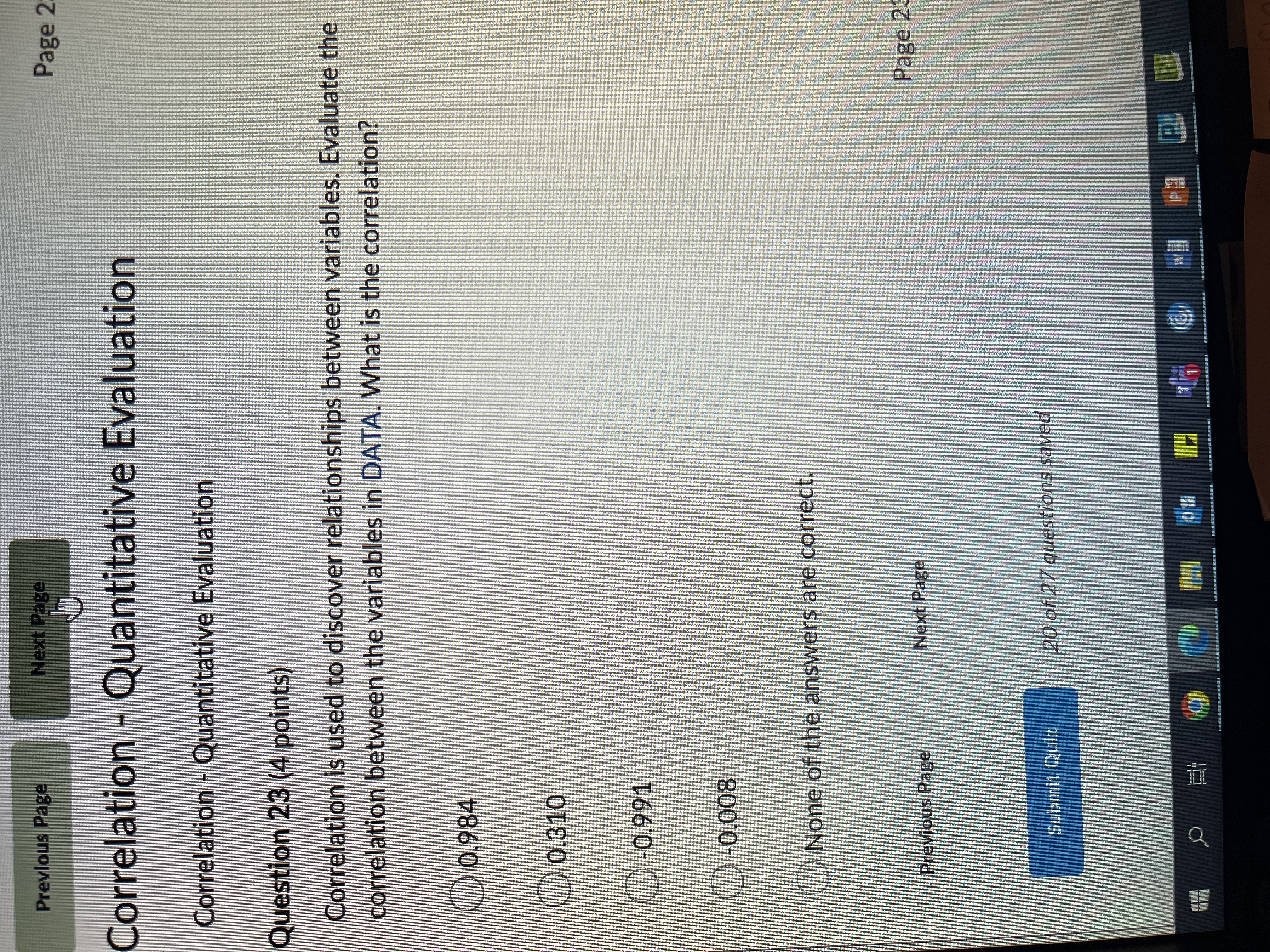  Previous Page Next Page Page 2 Correlation - Quantitative Evaluation Correlation