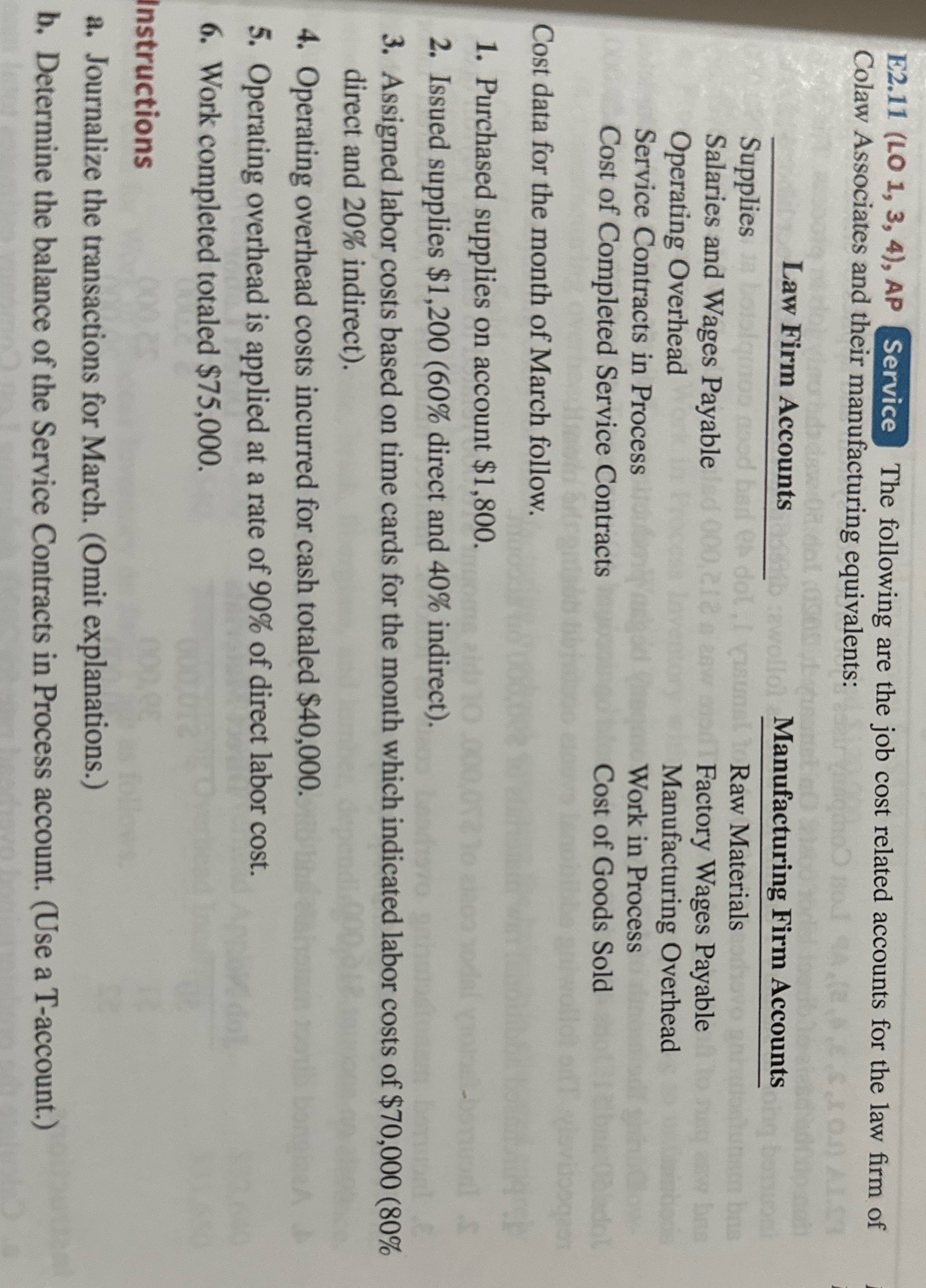 I need the answer to Requirement B only. E2.11 (LO 1, 3,