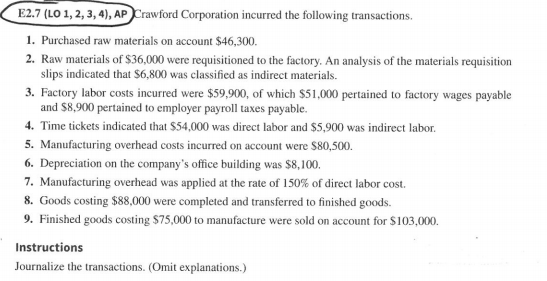 can you help me with this please? E2.7 (LO 1, 2, 3,