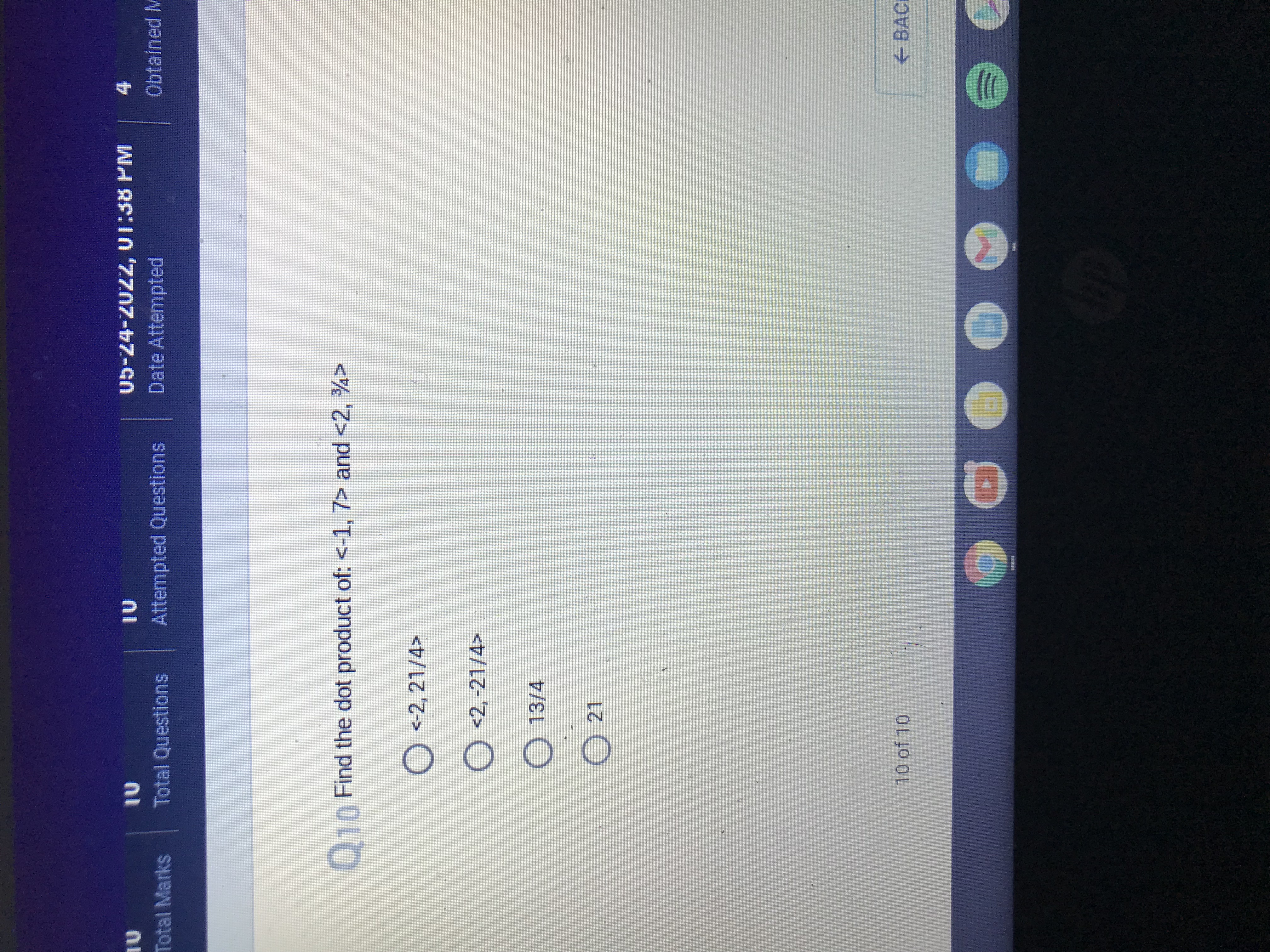 Find: (u . v)(u + v) 3 of 10 9 EUS-24-2022, 01:38