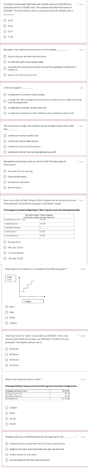 Only MQA question answer needed, no requirement for explanation, tq At Dwight