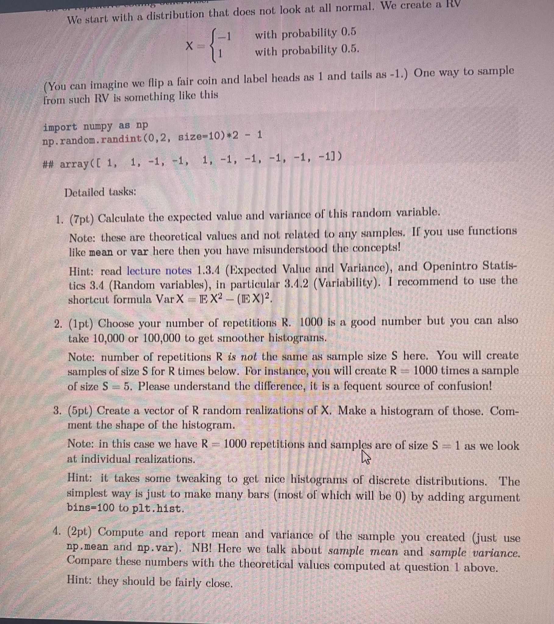 see how does Central Limit Theorem (CLT) work. CLT states two things: