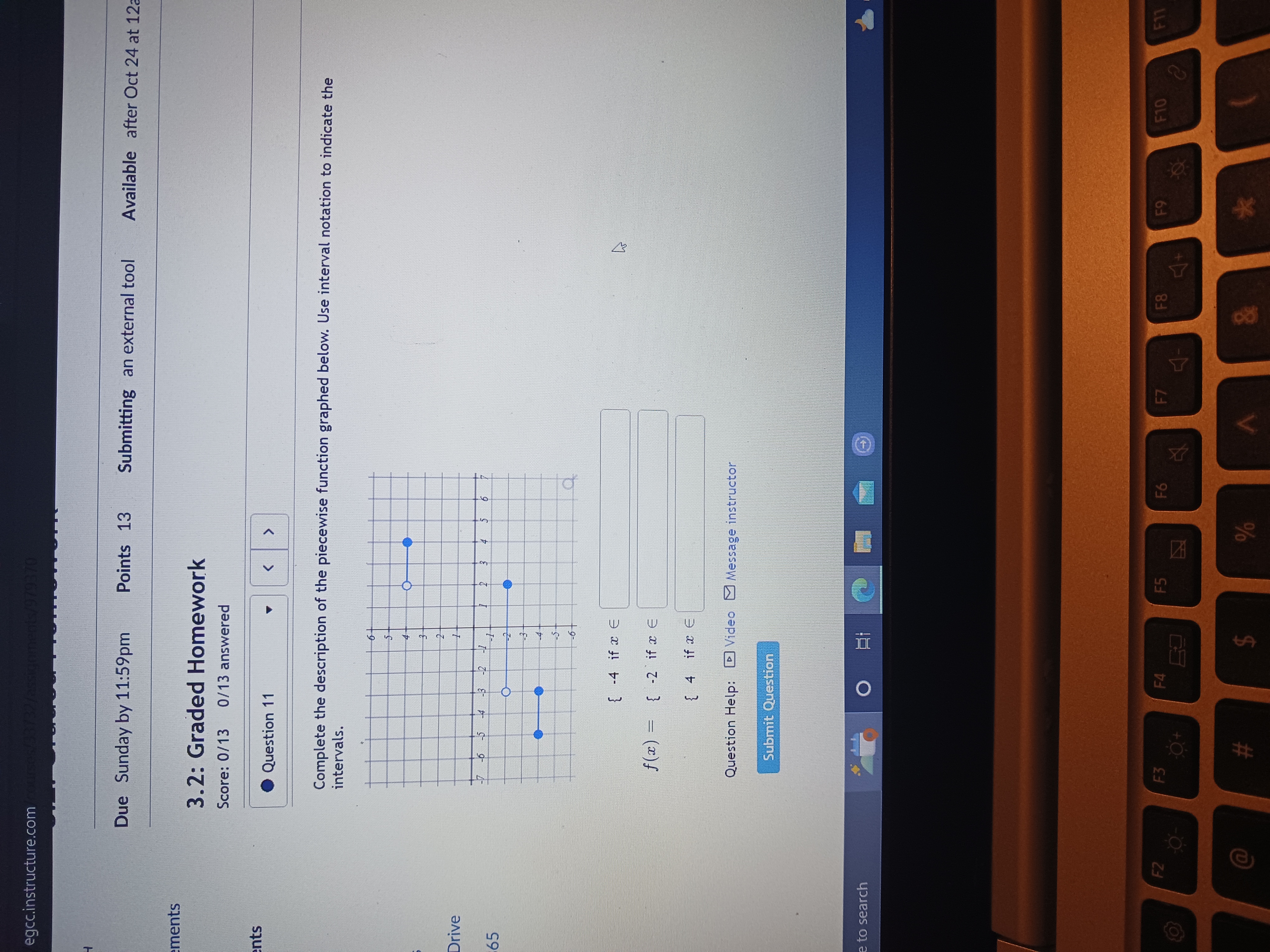  egcc.instructure.com Due Sunday by 11:59pm Points 13 Submitting an external tool
