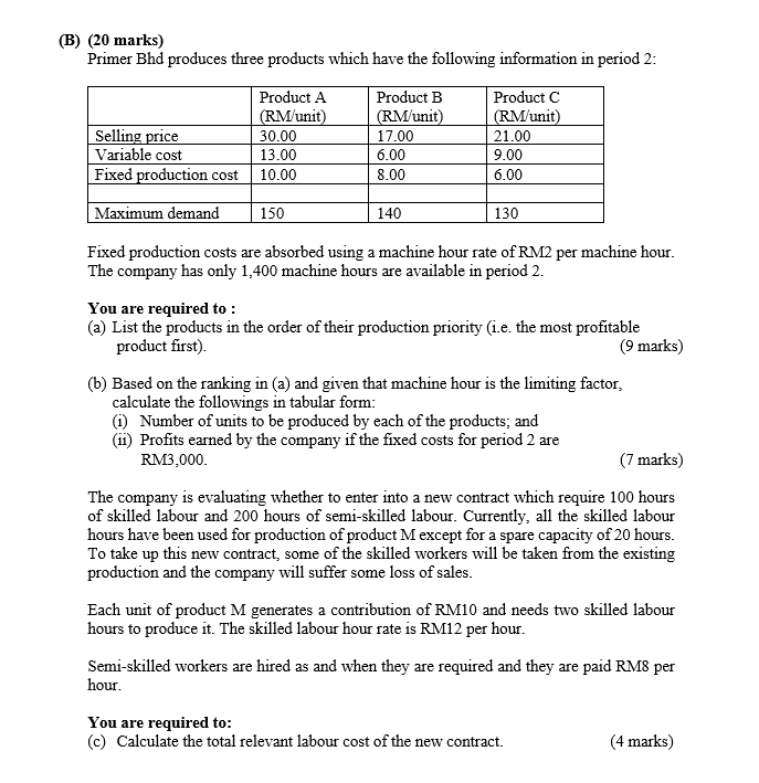 a product, P with the following standard costs and quantities: Raw materials