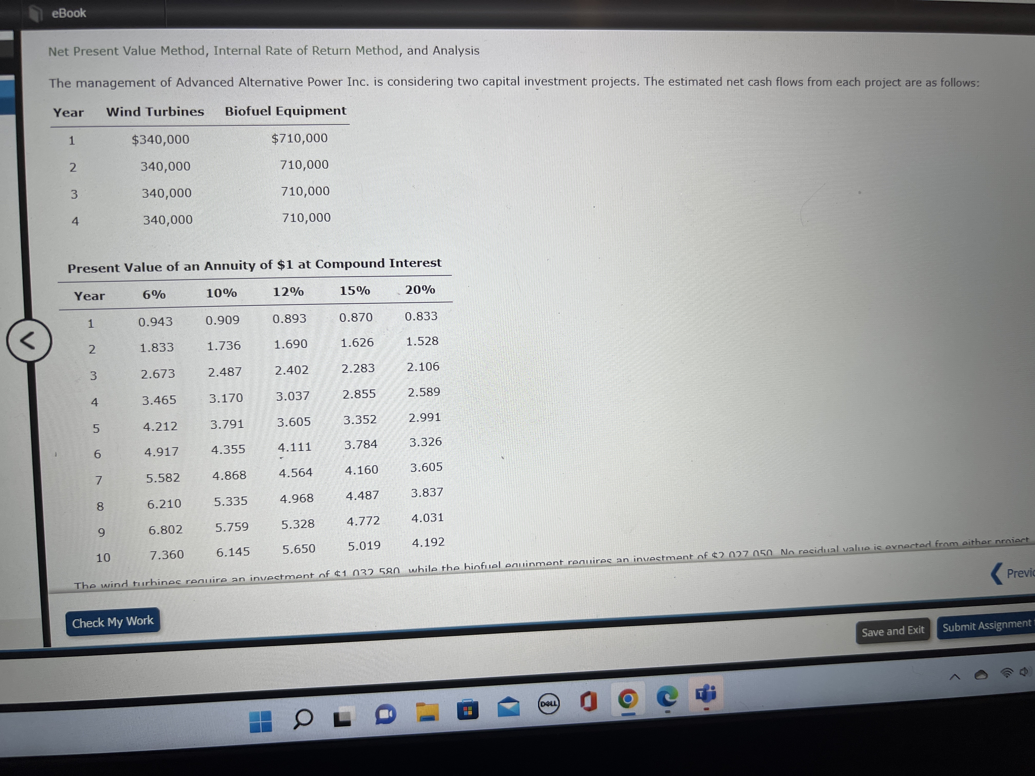 eBook Net Present Value Method, Internal Rate of Return Method, and