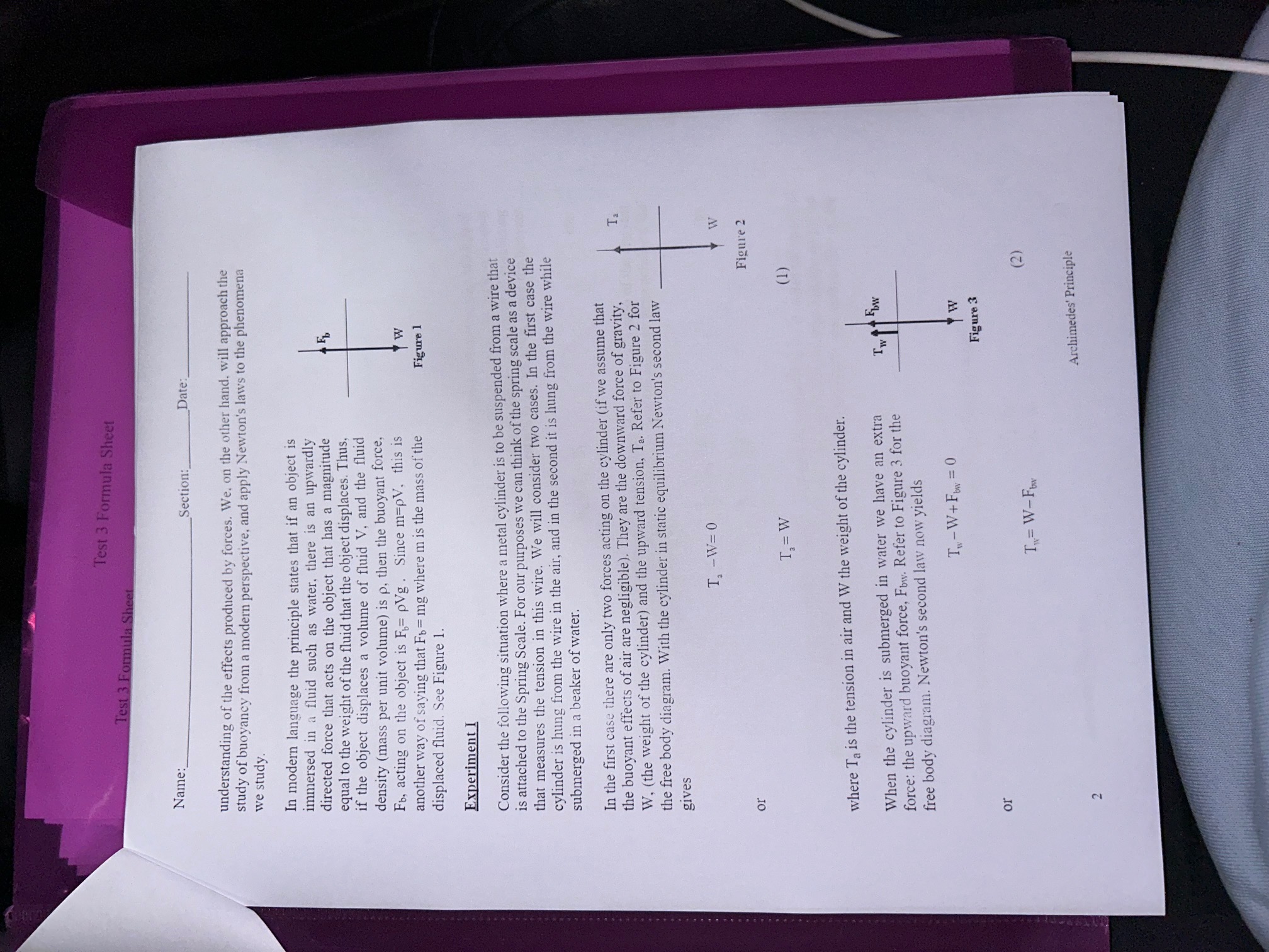 verify Archimedes' Principle by comparing the buoyant force on a submerged object