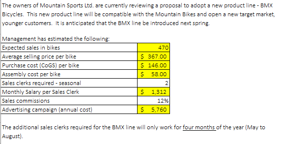 This is a excel question I need help with for a project: