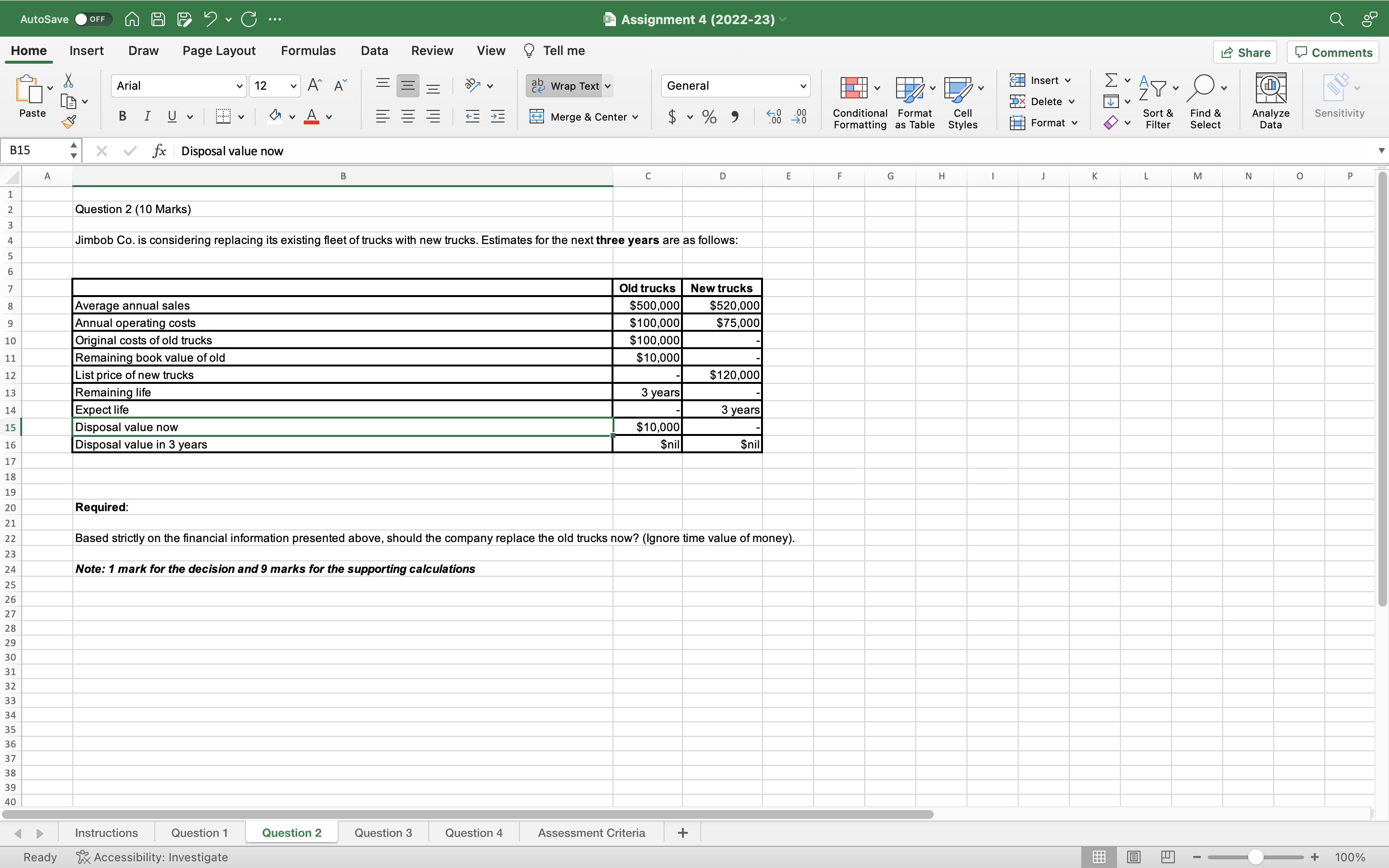  AutoSave O OFF ~ A @ . G ... Assignment 4