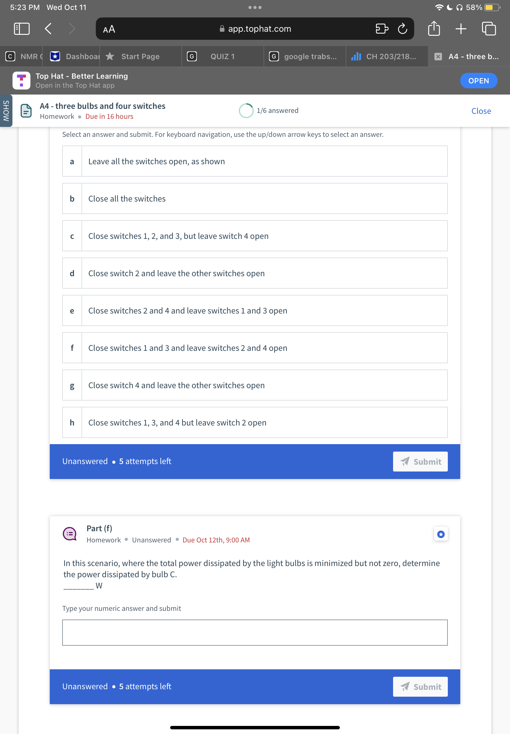 16 hours G google trabs... 1/6 answered Three bulbs and four switches