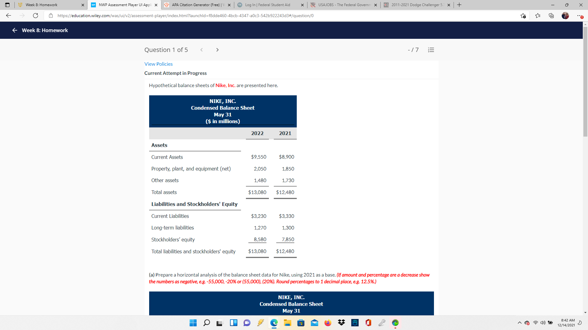 1 | Week 8: Homework * WP NWP Assessment Player Ul Appli