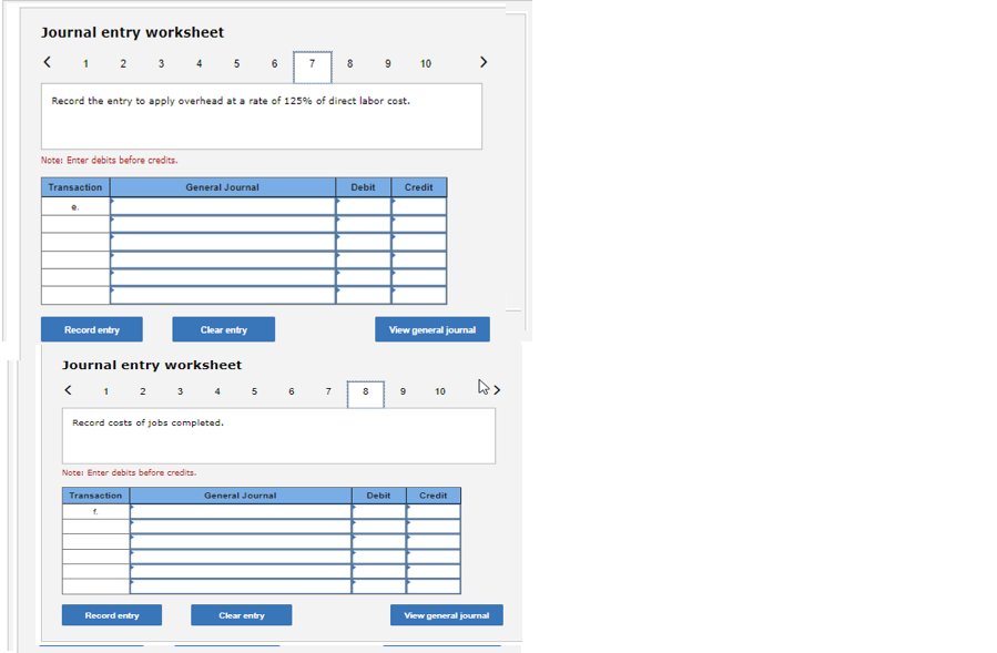 $9,125.Applied overhead at the rate of 125% of direct labor cost.Transferred cost