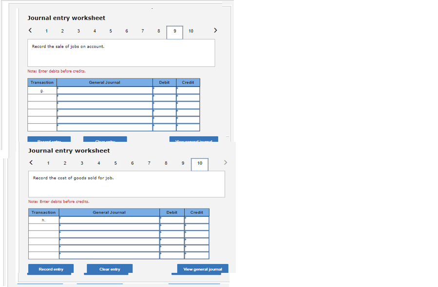 of jobs completed to finished goods, $80,500.Sales of jobs on credit was
