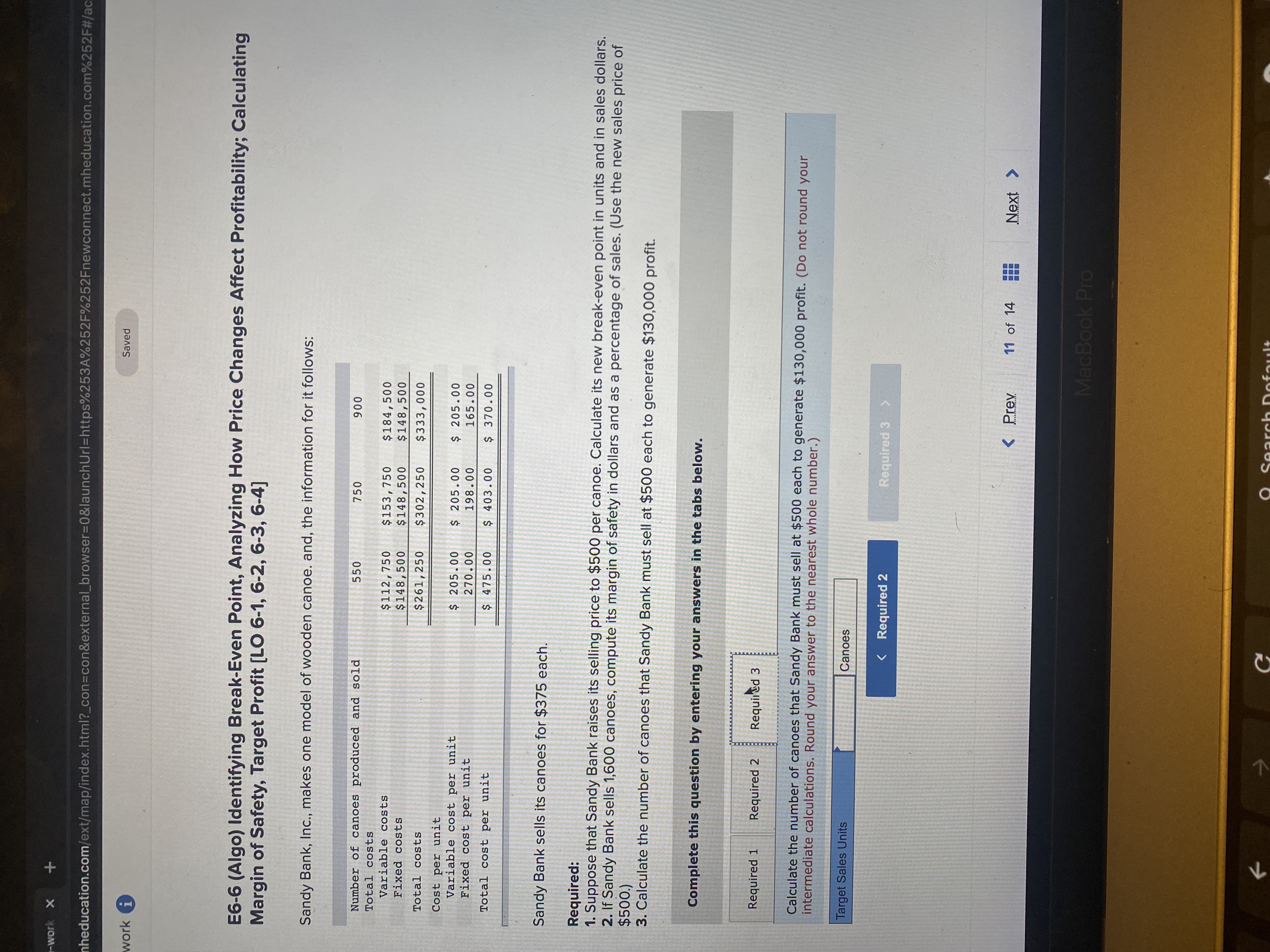[LO 6-1, 6-2, 6-3, 6-4] Sandy Bank, Inc., makes one model of