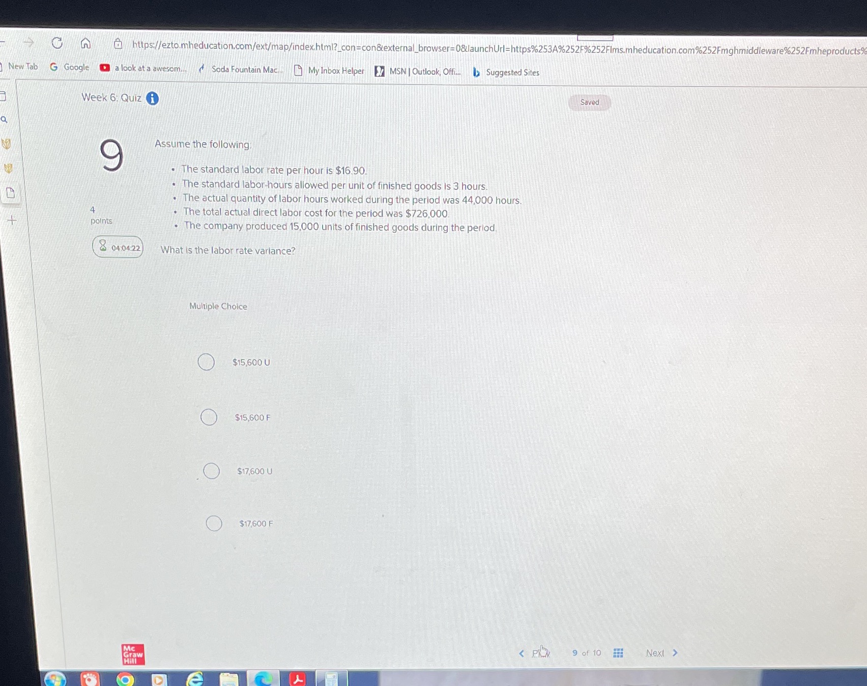 Question C A @ https://ezto.mheducation.com/ext/map/index.html?_con=con&external_browser=08:launchUrl=https%253A%252F%252FIms.mheducation.com%252Fmghmiddleware%252Fmheproducts New Tab G Google . a look