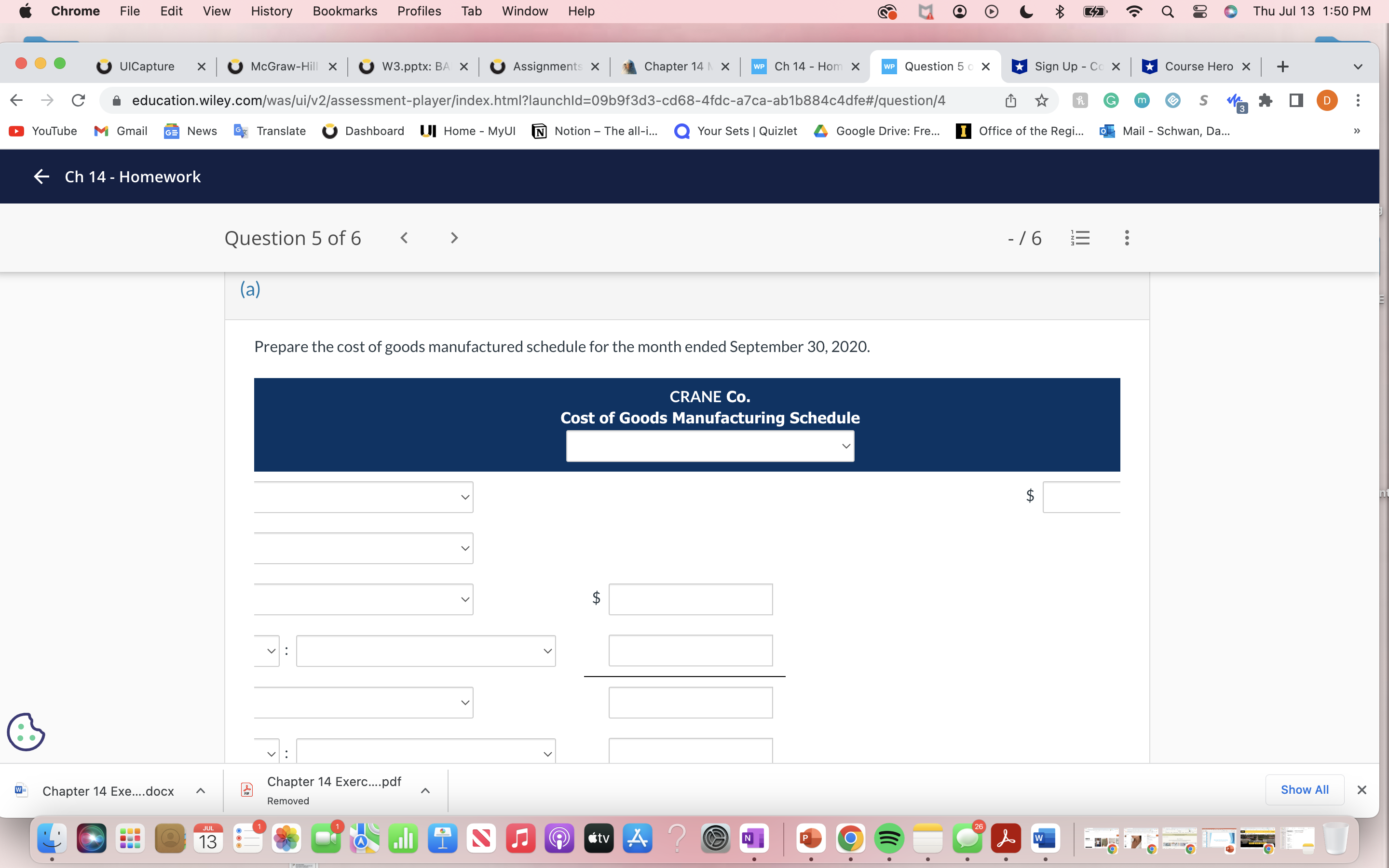 8 0 Thu Jul 13 1:50 PM U UICapture x McGraw-Hill x