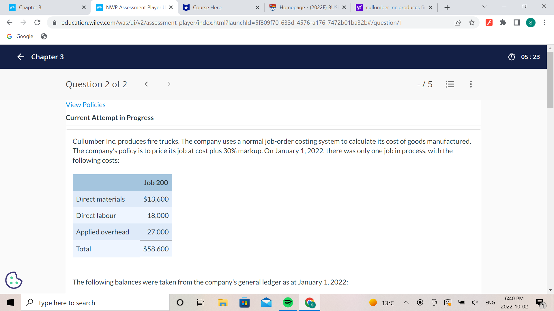 WP Chapter 3 X WP NWP Assessment Player U X Course