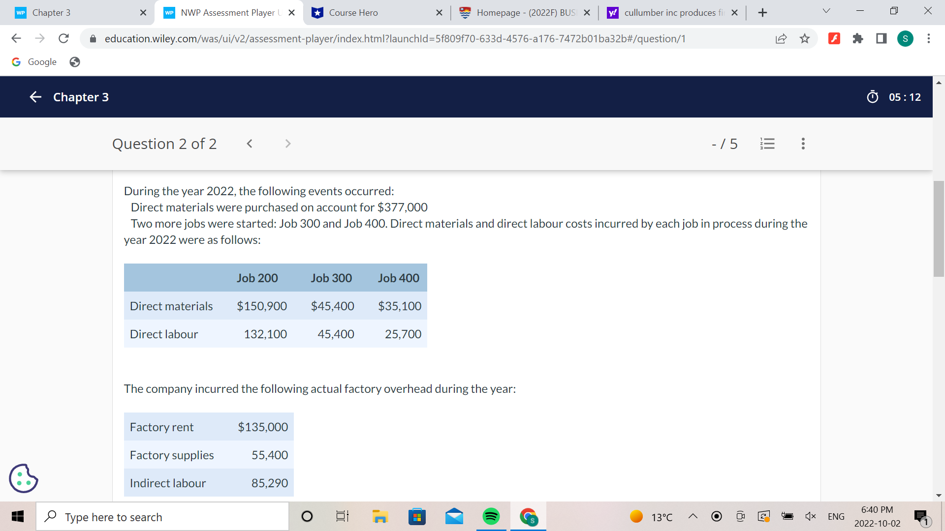 X + V X -) C A education.wiley.com/was/ui/v2/assessment-player/index.html?launchld=5f809f70-633d-4576-a176-7472601ba32b#/question/1 S . . .