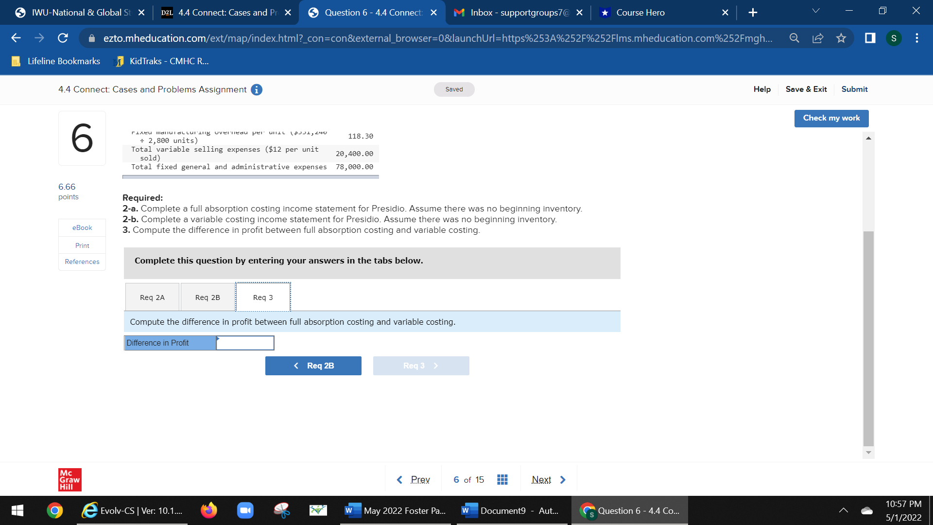 KidTraks - CMHC R.. 4.4 Connect: Cases and Problems Assignment Saved Help