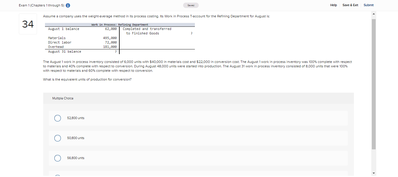 needing help with these two questions please help. Exam 1 (Chapters 1