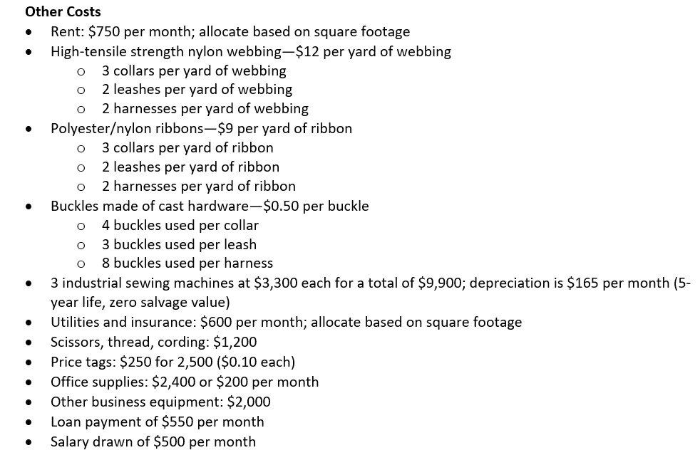 information to complete tabs in a spreadsheet: Cost Classification and Fixed and