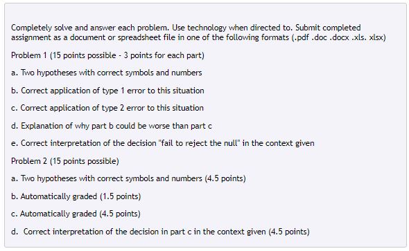  Completely solve and answer each problem. Use technology when directed to.