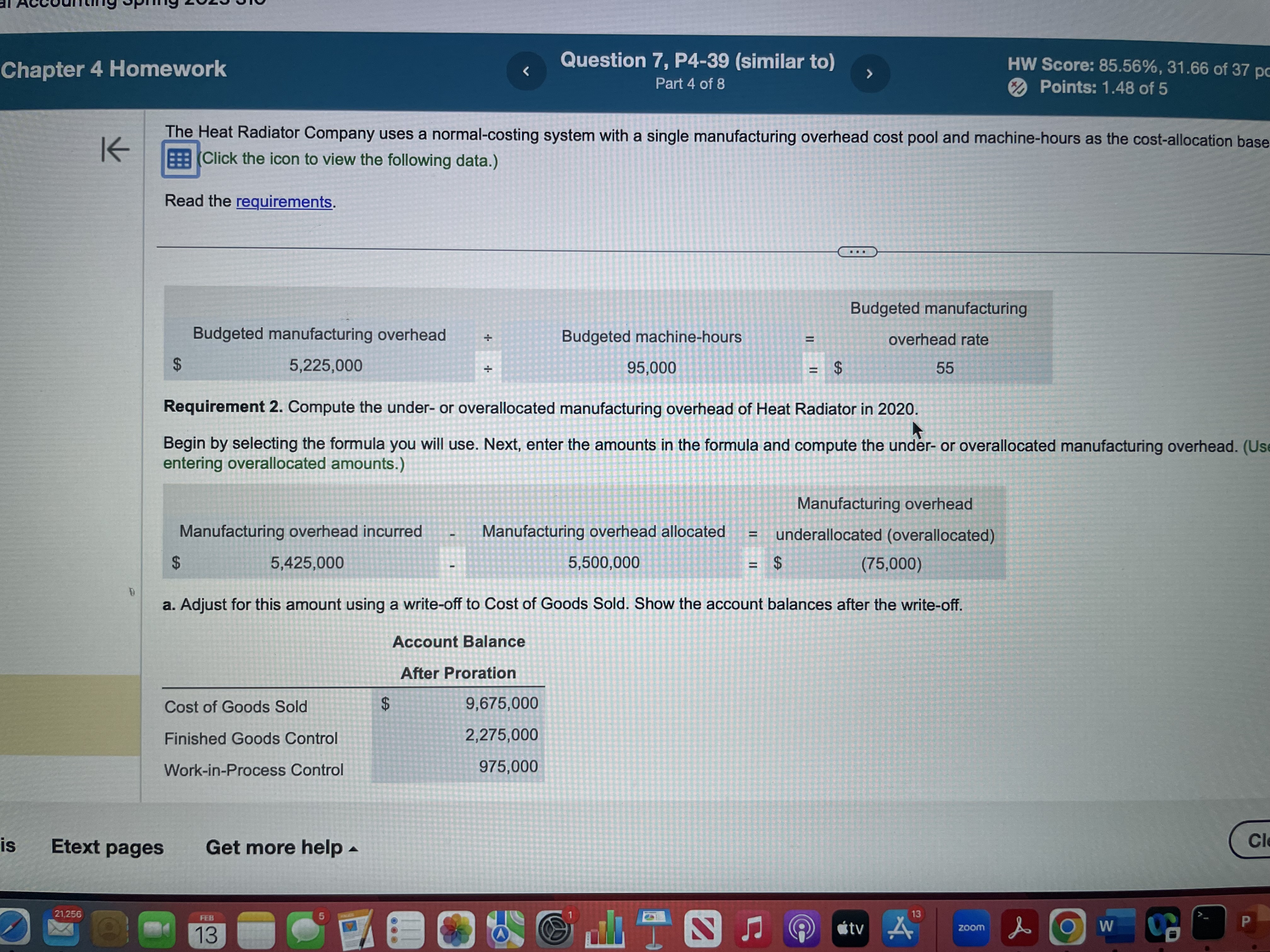 Homework -... M (no subject) - a.. C Budgeted manu. C Data