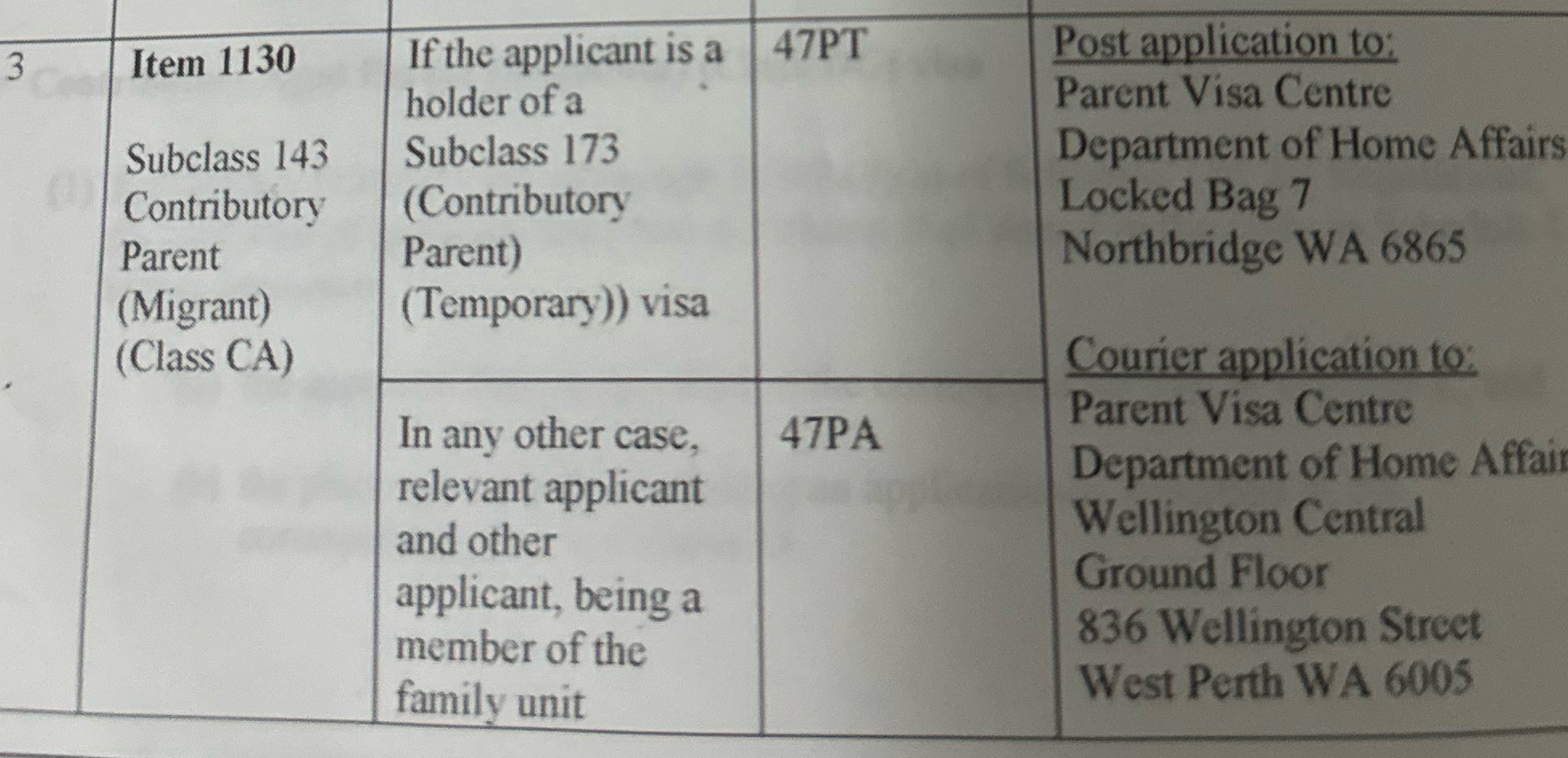 How do we put a reference for items in legislative instrument in