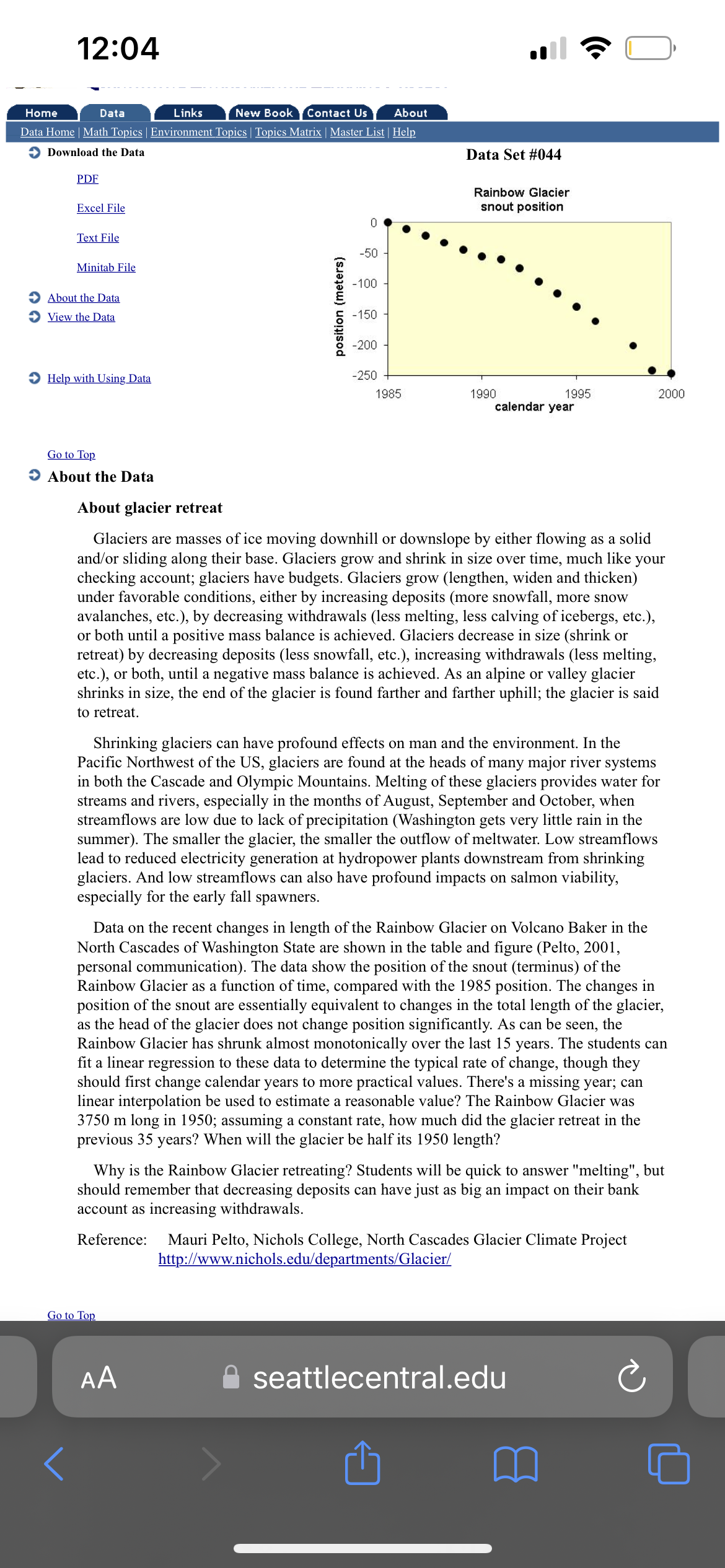 12:04 II "v? [3' Data CommAW- Data Home 1 Math Top