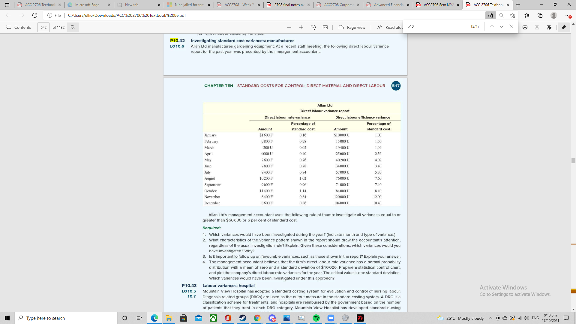  | ACC 2706 Textbook X Microsoft Edge x New tab x
