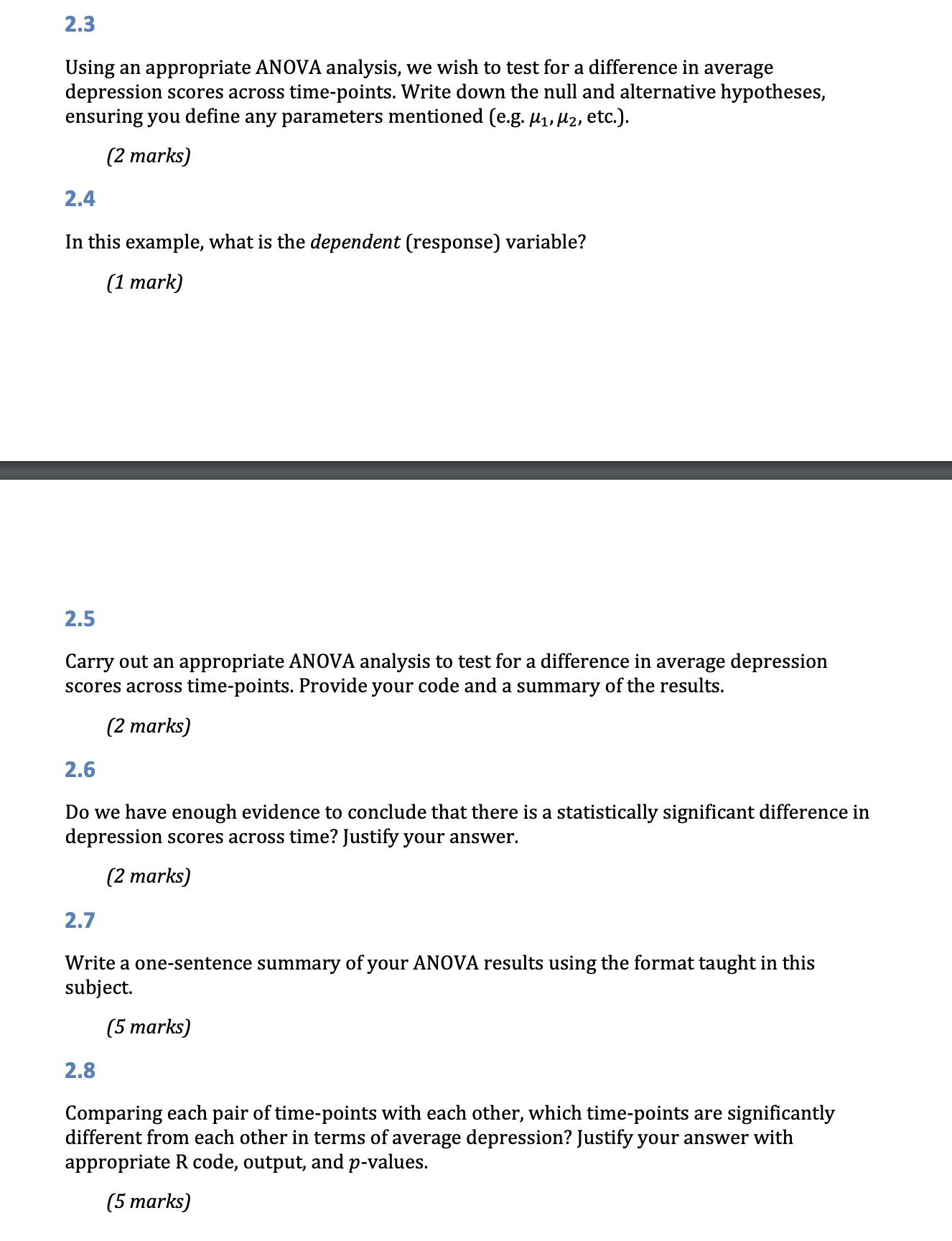 this question, you will need to analyse data found in the data