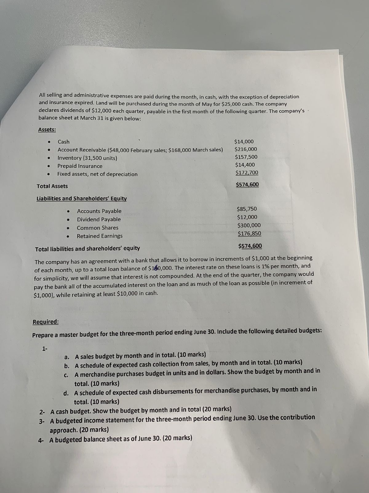 Managerial Accounting Dated: October 29, 2022 You have just hired as a