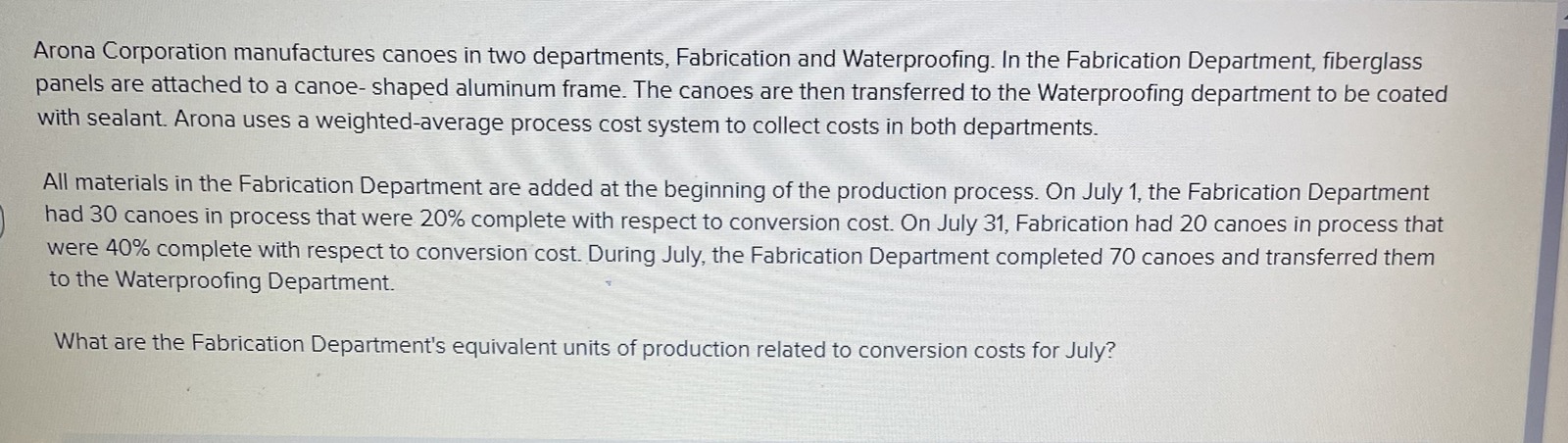 Percent Complete with Respect to Units Conversion Beginning work in process inventory